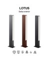 LOTUS * BOLARDO 60CM IP65 10W 3000K GRIS OSCURO